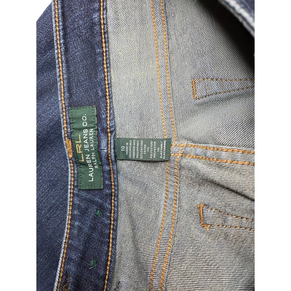LRL Lauren Jeans Co Womens Modern Straight Curvy Blue Denim Jeans Size 10 - Picture 7 of 8